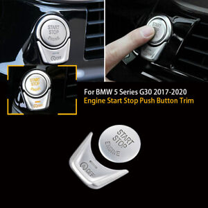 For BMW 5 Series G30 2017 2018 Car Start Stop Engine Push On Button Cover Trim