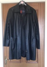 Hudson Leather Company Black Leather Jacket Size 16