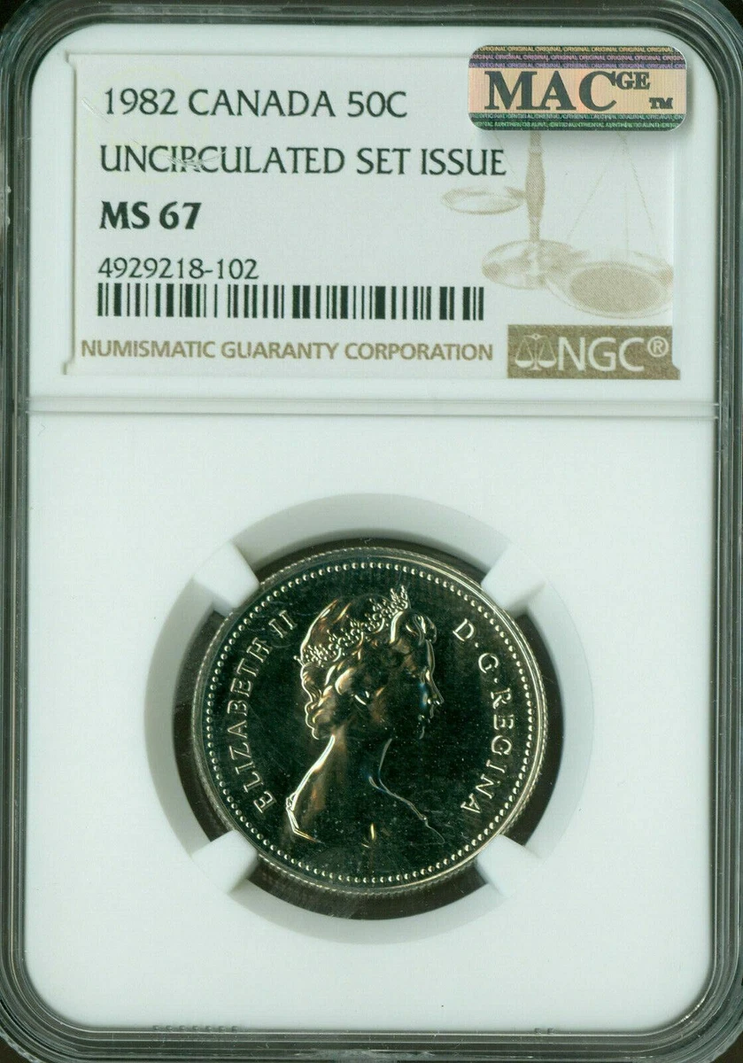 カナダ50セント　NGC MS67 Grade MS 67 NGC Canadian Fifty Cents for sale | eBay