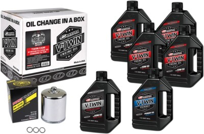 #ad #ad V Twin Oil Change Kit Synthetic w Chrome Filter Twin Cam Maxima 90 119016PC $101.95