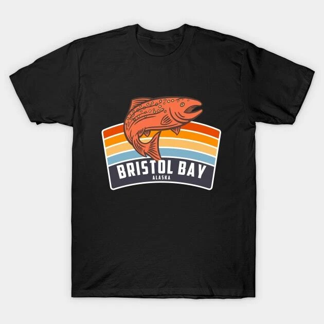 Bristol Bay Alaska Salmon Fishing Graphic Made in Australia T-Shirt