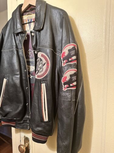 Avirex leather Jackets 90s Russian Ice hockey - image 1