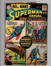 DC Comics 80 Page Giant Superman Annual Volume 1 Book #1 August 1964  Low Grade