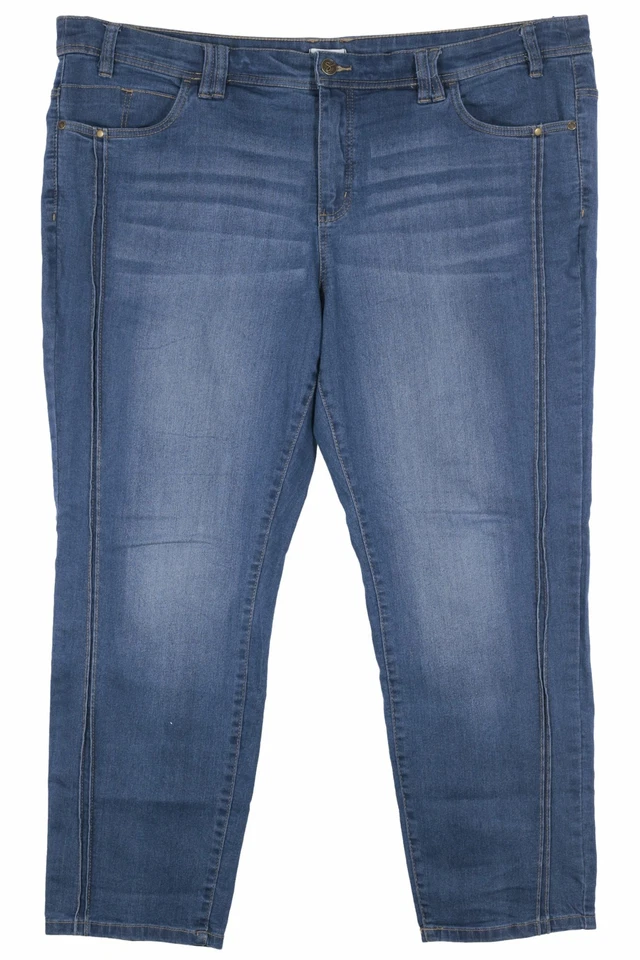 sheego Stretchjeans Die Schmale Slim Fit Jeans Blau Damen Denim Größe 54 56 - Bild 1 von 1