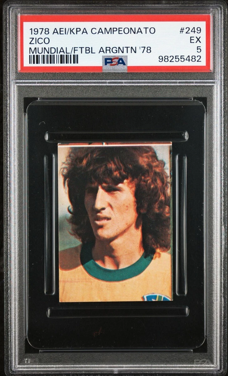 ZICO (BRAZIL), RARE 1988 FOOTBALL ROOKIE CARD MONDIAL (JT29