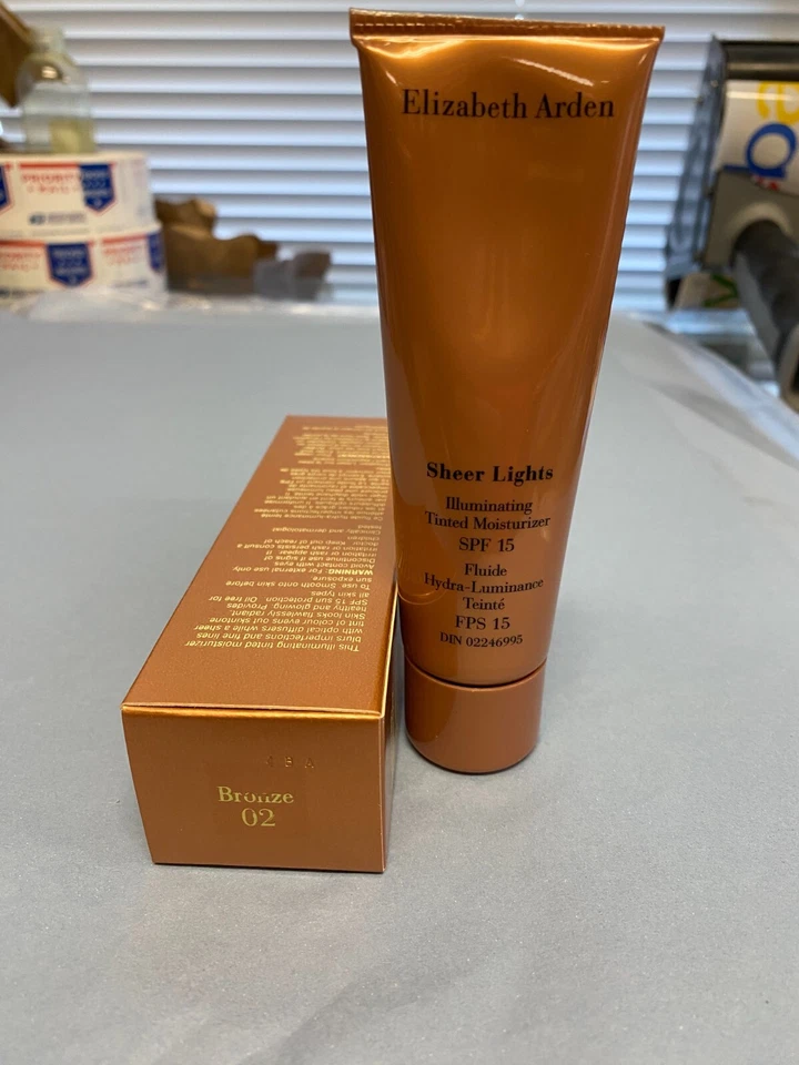 2 Elizabeth Arden Bronze 02 Sheer Lights Illuminating Tinted Moisturizer NIB - Image 2 of 2