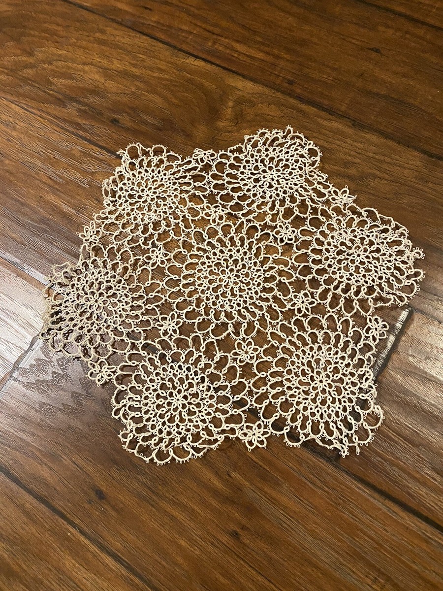 Öffenオッフェンpointed-DOILY / WHITE 38/24㎝ Vintage 14” Off White Open Design Crochet Doily | eBay