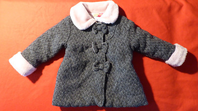 Mädchen Girls Penelope Mack LTD Size 4 rosa fischgräten Mantel Jacke Fell TOP