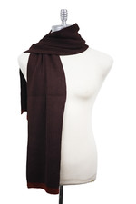 Luxurious Calvin Klein Men's Rib Knit Scarf Maroon / Red Solid Color 76575