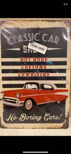 Classic Car Metal Sign 8x12 reproduction 