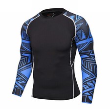 Men's Compression Shirt Base-Layer Sports Top Long-Sleeve Gym Quick Dry T-Shirt