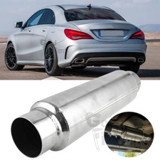 2.5" Inlet/Outlet Exhaust Muffler Resonator For Mercedes Benz CLA180 200 250 AMG