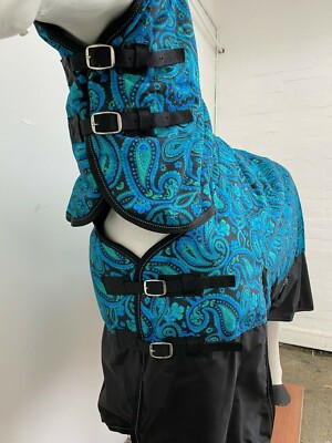 Coperta Invernale Per Cavalli AXIOM 1800D Paisley Irlandese - Viola, 300g, Impermeabile, Taglia 6'3"