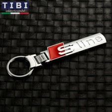Portachiavi Audi S-Line Sline S Line Logo Stemma Acciaio Double Face