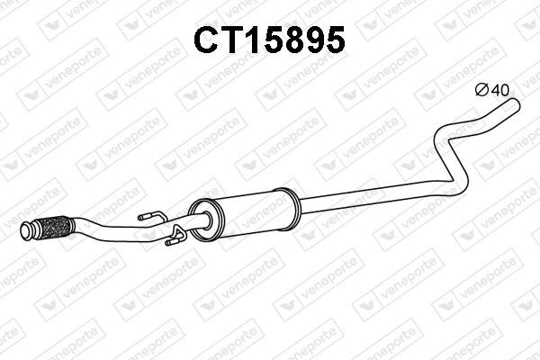 Silencieux avant pour DS3 1.2 VTi 82 réduction bruit en acier aluminisé
