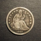 1840 *O* NO DRAPERY SEATED LIBERTY SILVER DIME *NICE COIN!* FREE SHIPPING! M8542