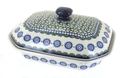 Blue Rose Polish Pottery Maia Medium Covered Baker