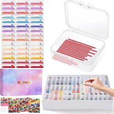 Diamond Art Storage: 45 Lid Trays, 2-in-1 Bead Organizer for