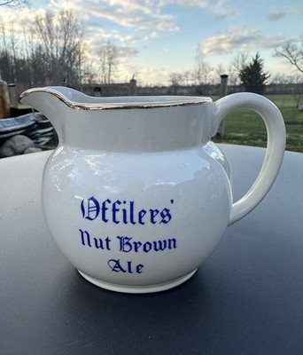 OFFILERS BREWERY DERBY UK NUT BROWN ALE / BOTTLED BITTER WATER JUG / PITCHER
