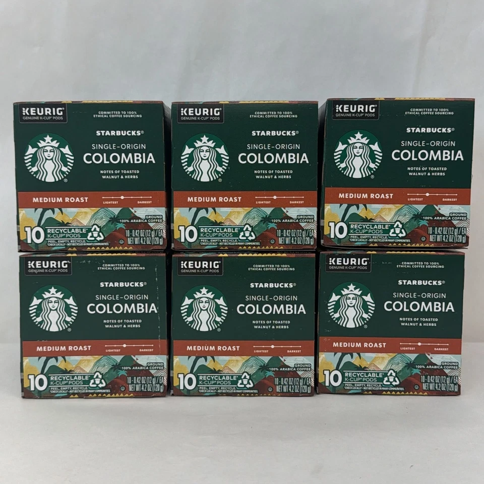 Starbucks Coffee Colombia Medium Roast 60 Kcup Old Stock