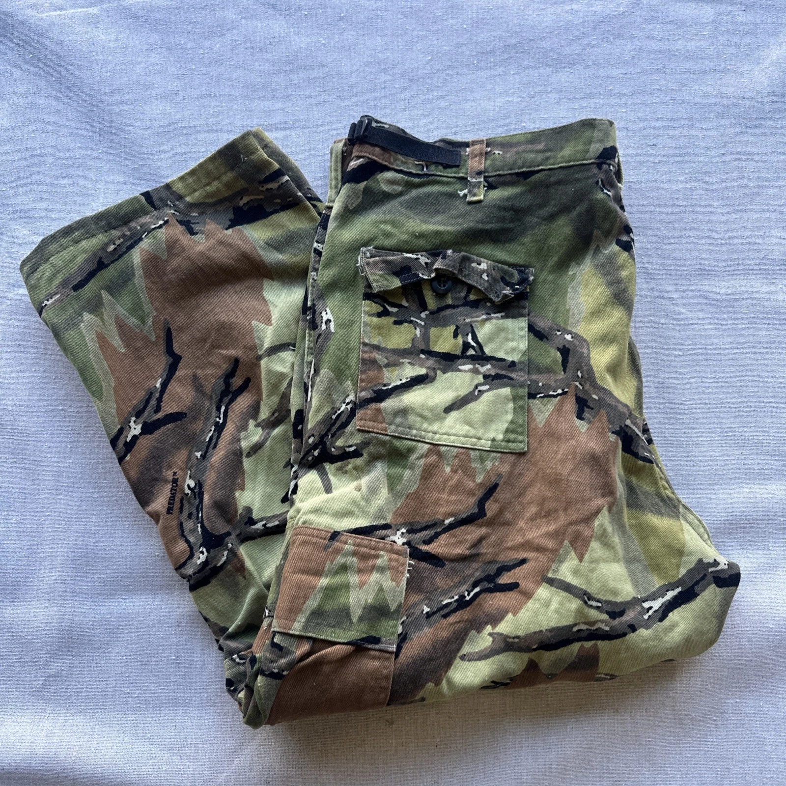 Vintage Predator Camouflage Cargo Pants Fishing Sport Hunting Outdoor Mens XL