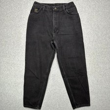 Vintage 90s Wrangler Mom Jeans 30x28.5 USA Made High Rise 100 Cotton Black