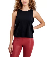 ID Ideology Performance Women Mesh Blocked Tank Top Size Small Black Gym Workout