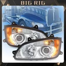Pair LED Headlight Assembly Driver&Passenger for 2008-2016 Kenworth T660 T600