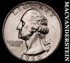 1960 Washington Quarter- Silver- Choice Gem Brilliant Uncirculated Luster #J3761