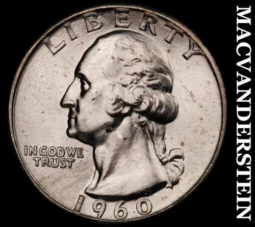 1960 Washington Quarter- Silver- Choice Gem Brilliant Uncirculated Luster #J3761