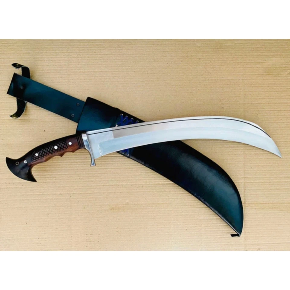 Custom Handmade Carbon Steel Blade Jungle Machete Sword - Hunting Sword Camping