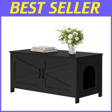 Pet House for House-cats, Black, Fits Most Litter Boxes