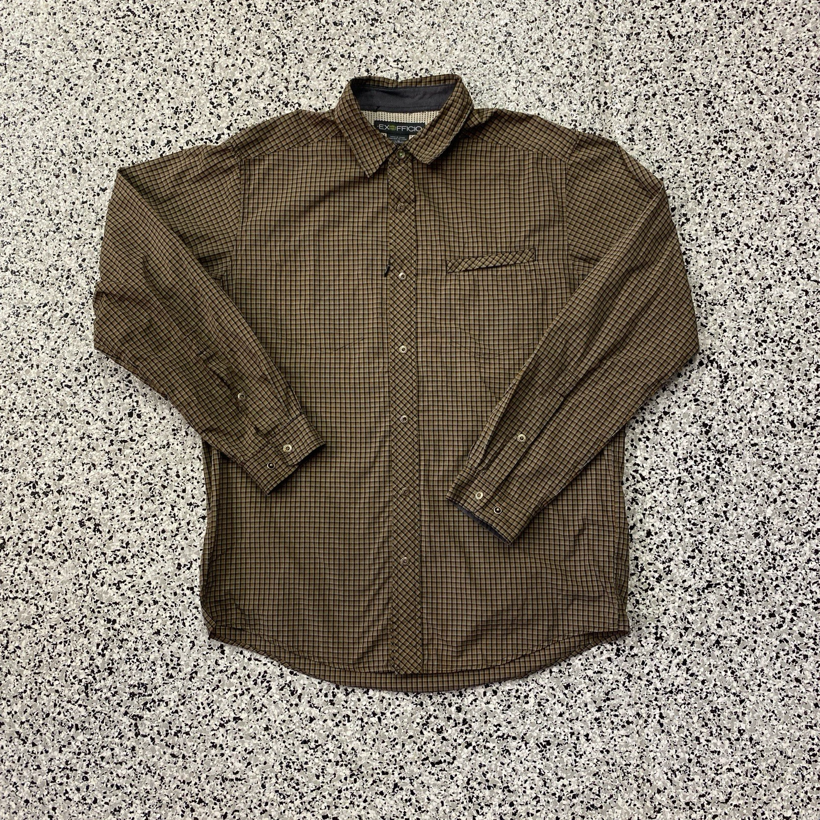 ExOfficio Shirt Mens Large Brown Plaid Flannel Outdoor Lightweight Vented
Opens in a new window or t