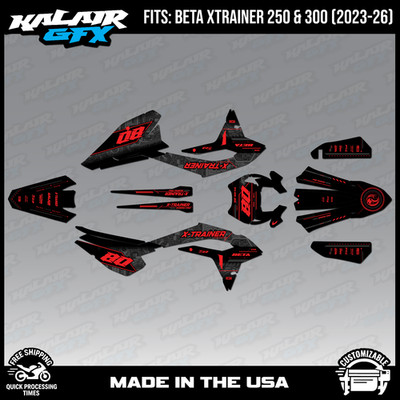 Graphics Kit for Beta Xtrainer 250 300 (2023-2026) Rift Series - Red Shift