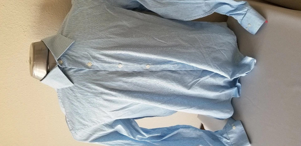 DKNY Men Slim Fit Premium Cotton Long Sleeve Button Down Dress Shirt - 16x34/35 - Image 2 of 4