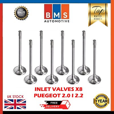 PEUGEOT CITROEN 2.2 & 2.0 DIESEL DW10FUD INLET VALVE X8 SET BOXER VAN 9676718180