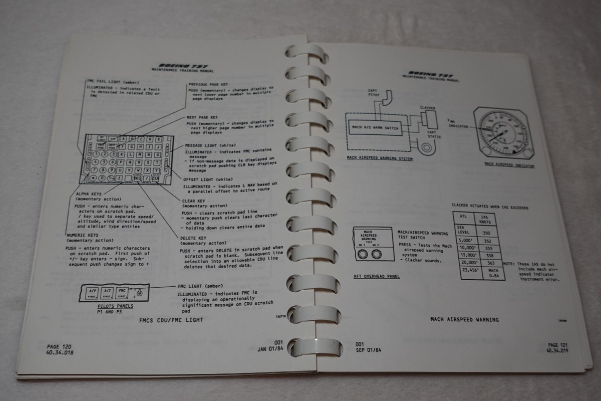 Boeing 737 Avionics Systems 1984 Maintenance Training Manual Rare