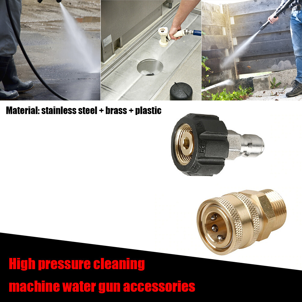 2 Adaptadores Giratorios De Alta Presión M22 14mm - Para Hidrolimpiadoras, Conexiones Rápidas