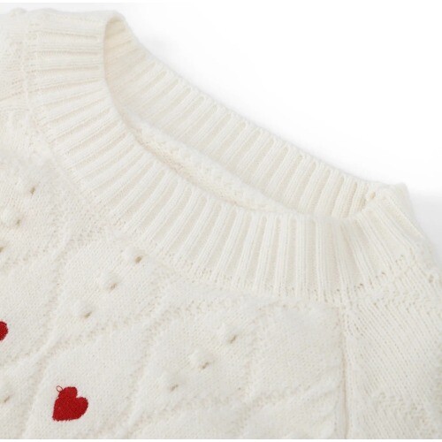 Women Love Printed Knitted Sweater Casual Crew Neck Long Sleeve Sweet Pullover - Bild 15 von 36