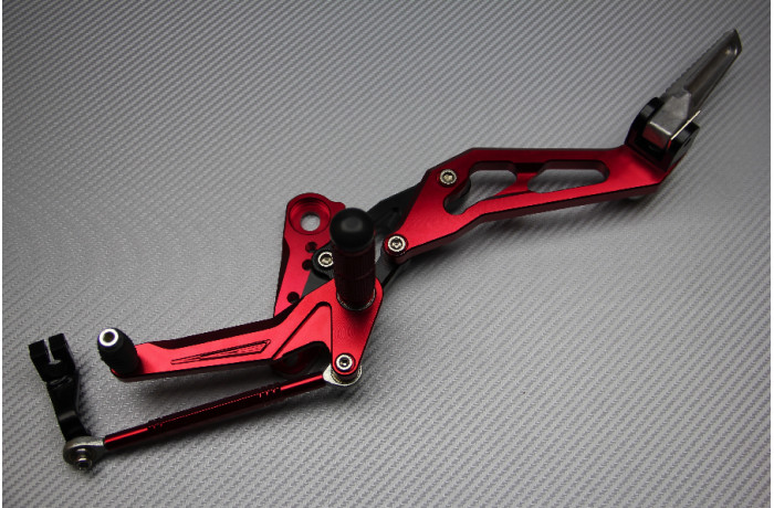 Commandes reculées réglables rouges pour Honda MSX 125 Grom 2016-2020