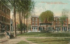 Bradford PA * Public Square, St. James Hotel & Post Office  1909