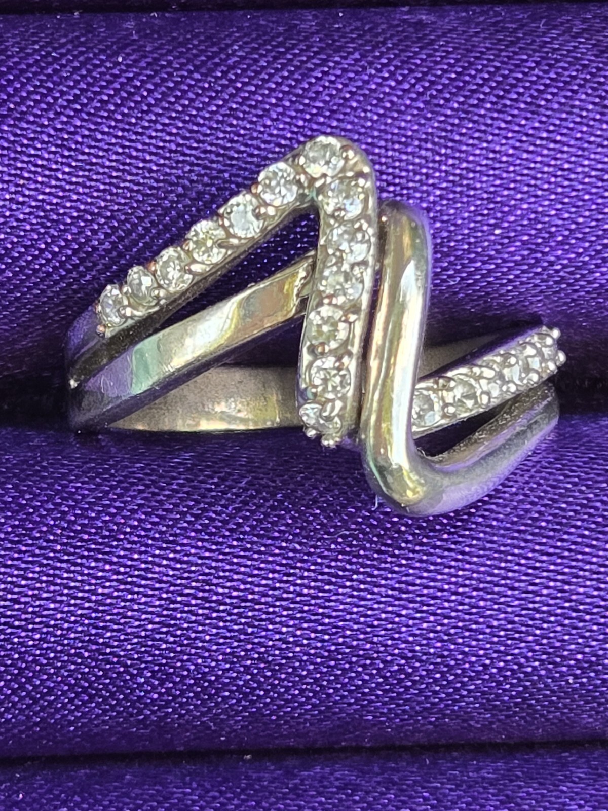 Complex Silvertone Ring Split Double Band Plain &… - image 20