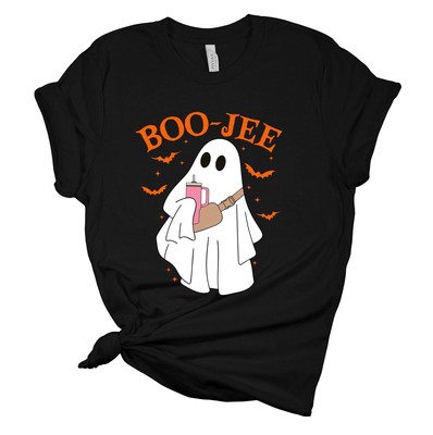 Womens Halloween Tshirt Funny Boo-Jee Ghost Short Sleeve T-shirt Graphic Tee