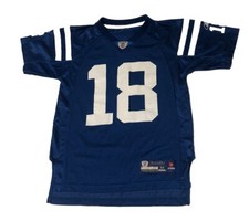 VTG Peyton Manning Indianapolis Colts Jersey Reebok 18 Official NFL Blue Youth M