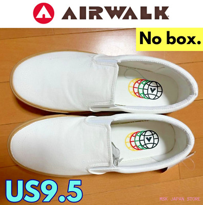 AIRWALK Slip-on AWM0142DK White Sneakers WHT Low Cut US9.5 27.5cm New 【No box】