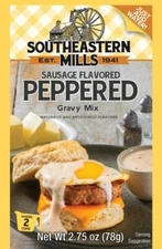 Southeastern Mills Peppered Gravy Mix with Sausage Flavor 2.75 oz. (Pack of 3)
