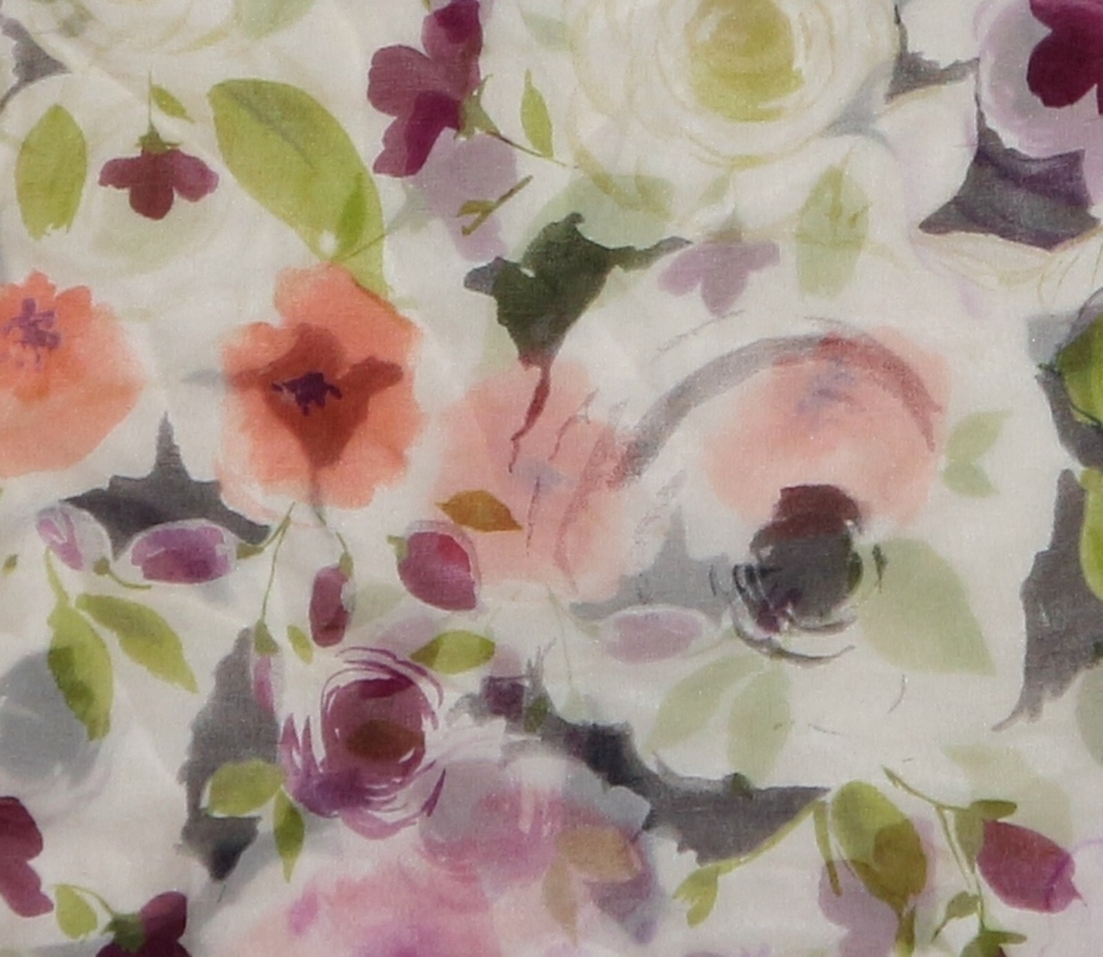 LAURA ASHLEY Sheer Ivory/Multi Rectangular Silk C… - image 7