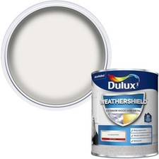 Dulux Weathershield Exterior Gloss Paint For Wood Metal 750ml White