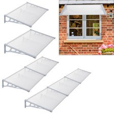 Curved / Flat Window Awning Door Canopy Roof Shelter Front Back Patio Rain Cover