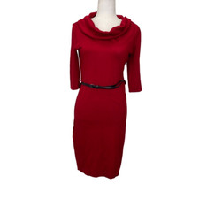 NWT Allison Britney Women’s Size Small Red Sweater Turtle Neck Work Career Dress